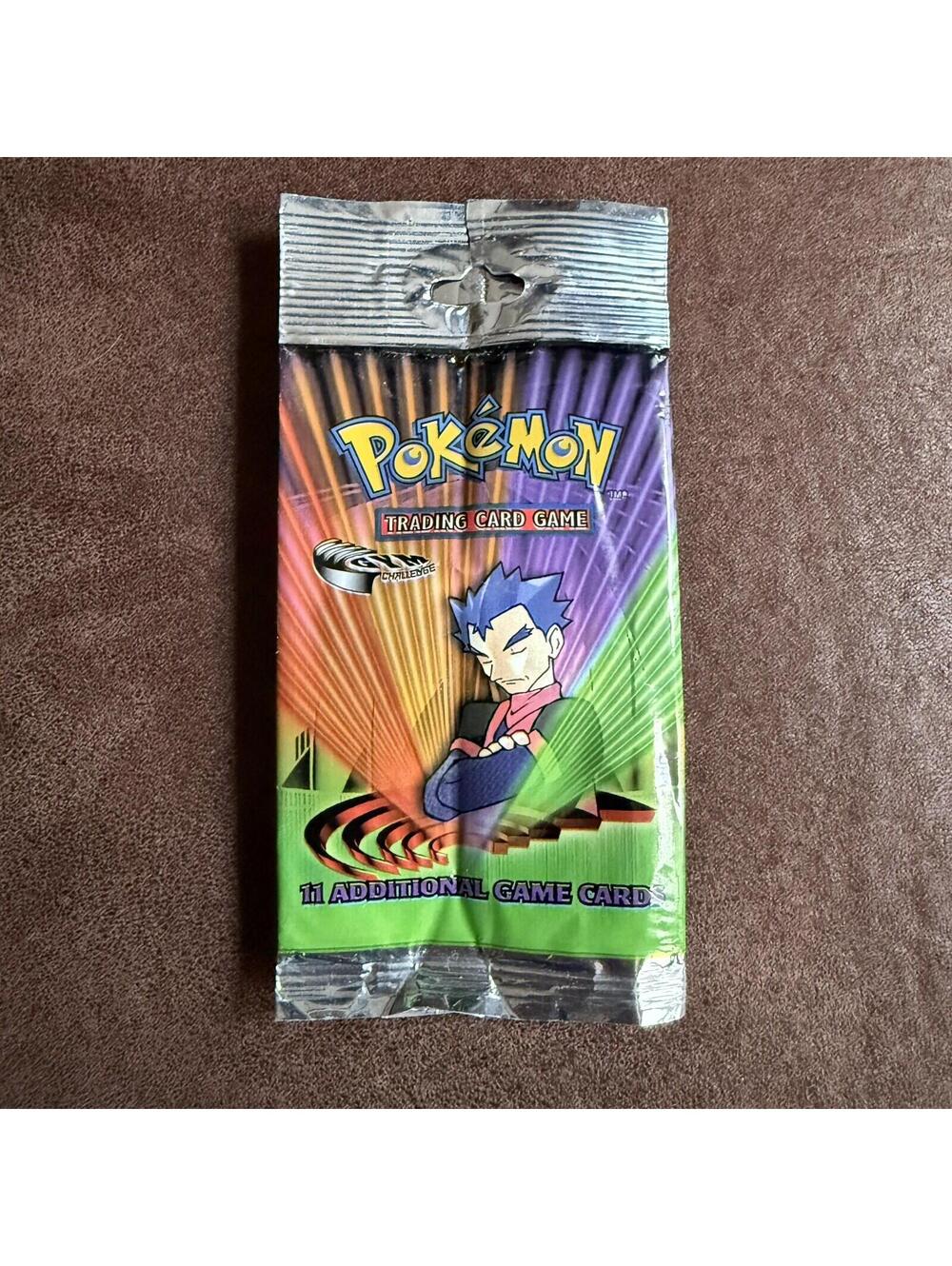 Pokemon Gym Challenge Koga Artwork (Long Crimp) EMPTY Booster Pack Wrapper